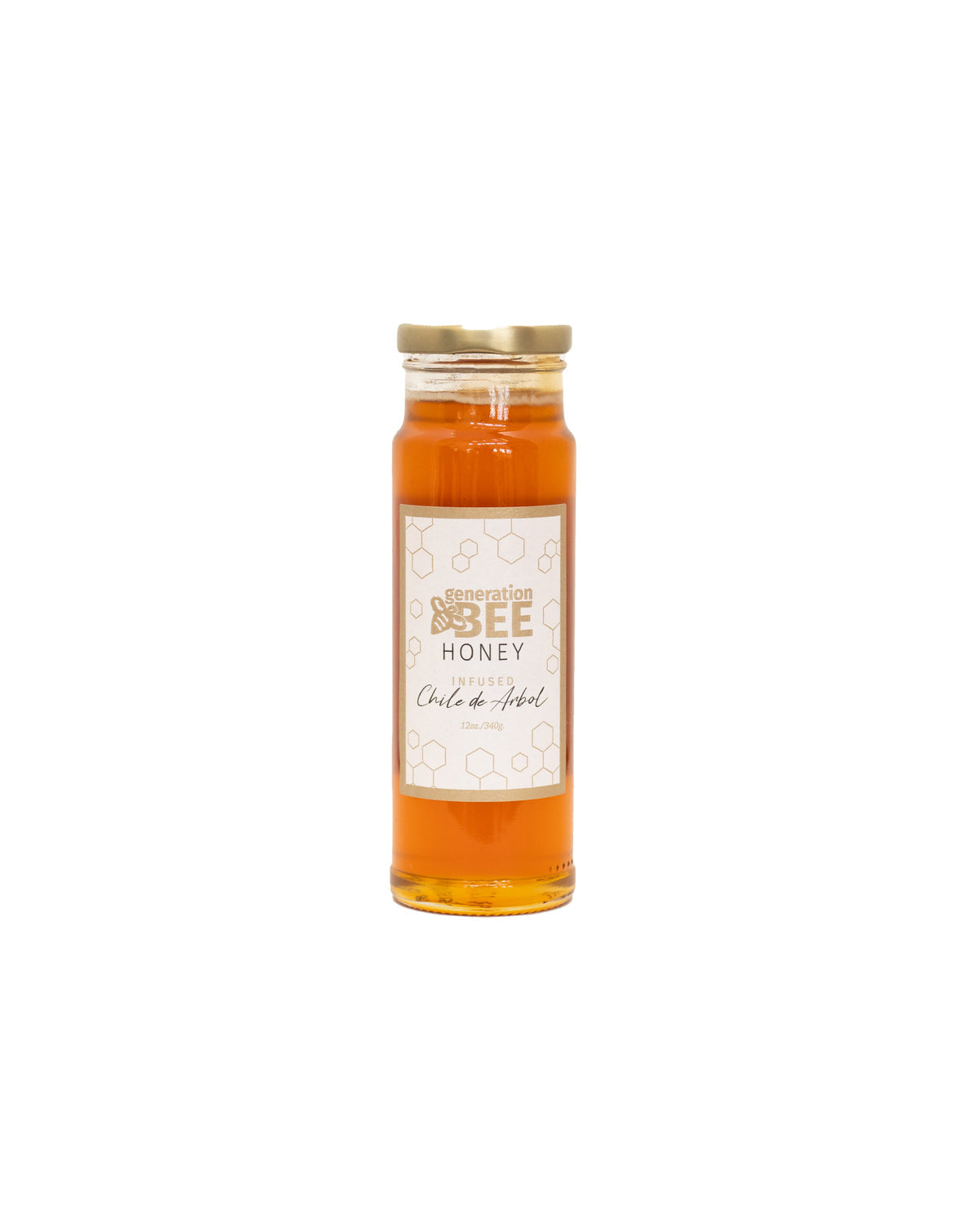A 3 oz glass jar of Generation Bee honey