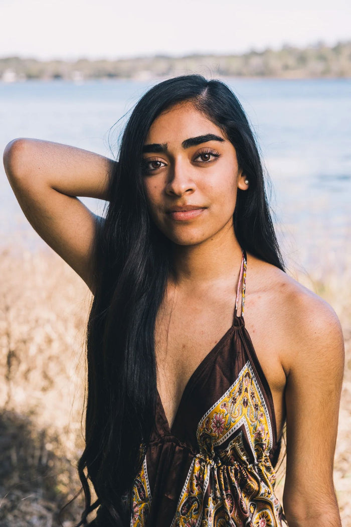 Beautiful black hair woman