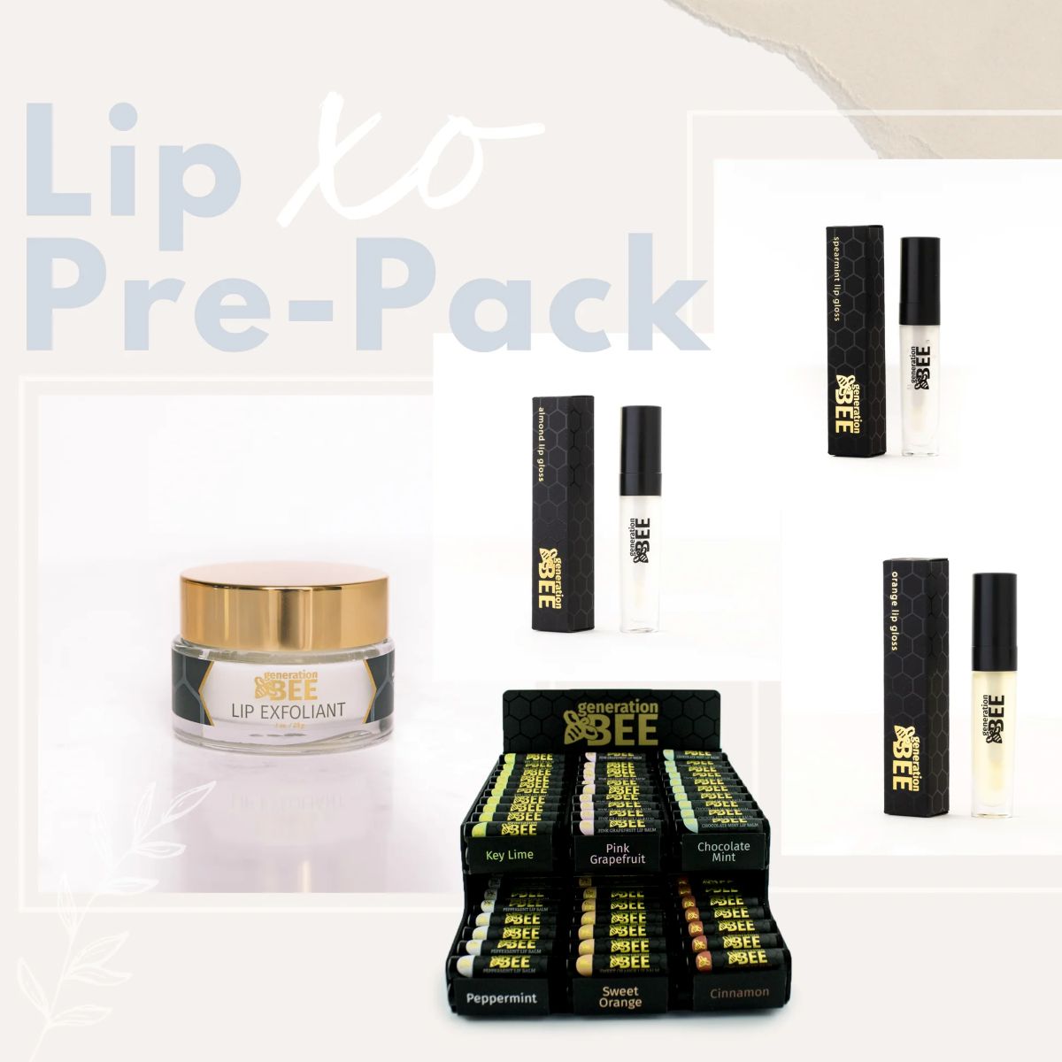 Geberation Bee wholesale lip pre pack