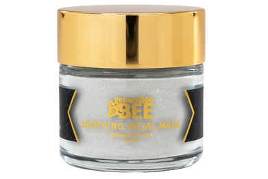  Generation Bee  facial mask with gold lid on a white background