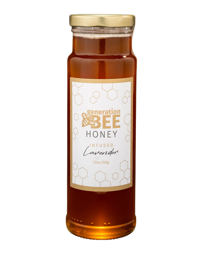 Generation Bee lavender large honey jar 