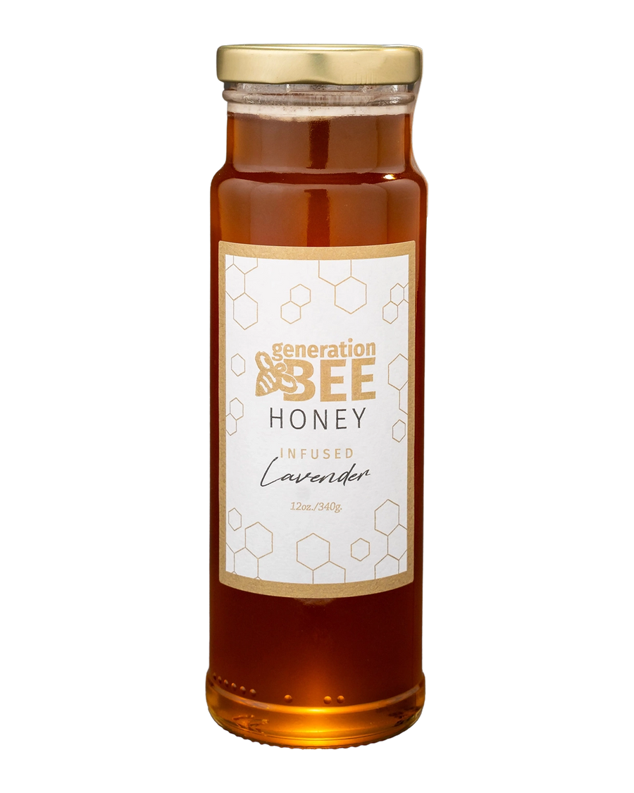 Generation Bee lavender large honey jar 