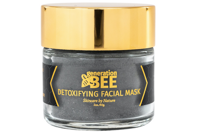 Jar of Generation BEE Detoxifying Facial Mask with gold lid 
