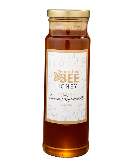 Gourmet Infused Lemon Peppermint Honey 12 oz