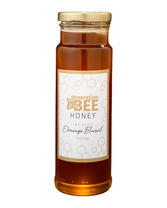 Gourmet Infused Orange Basil Honey 12 oz