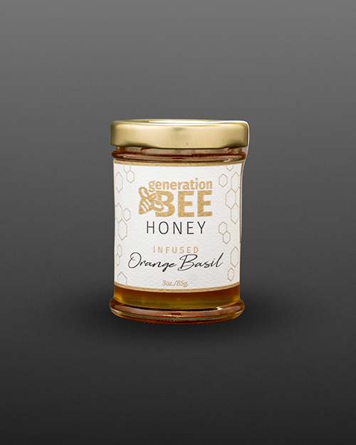 orange basil small   jar honey Generation Bee