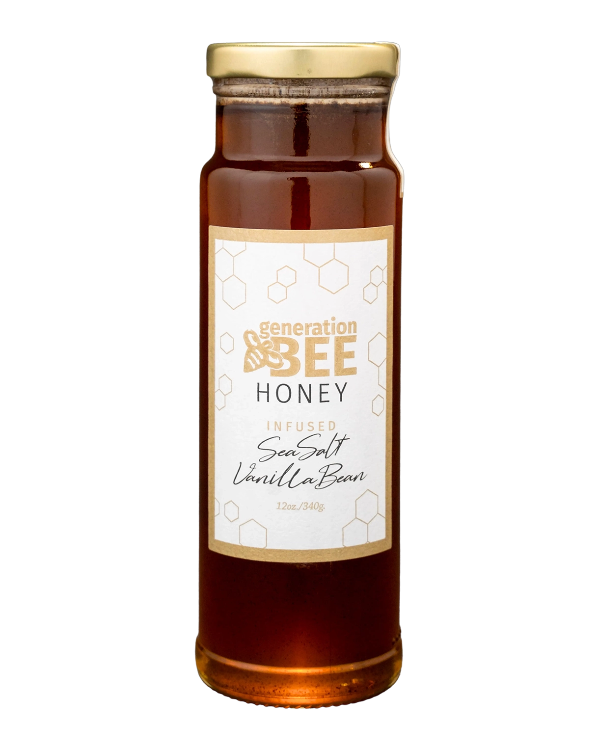 Gourmet Infused Sea Salt Vanilla Bean Honey 12 oz