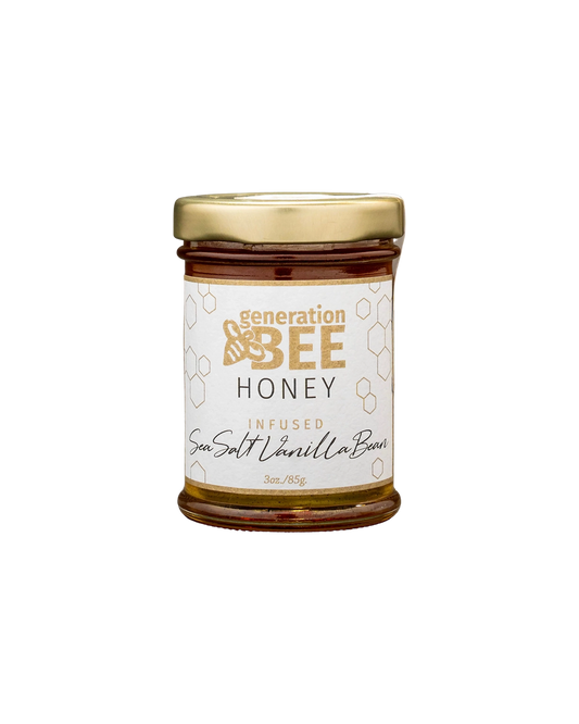 Gourmet Infused Sea Salt Vanilla Bean Honey 3 oz