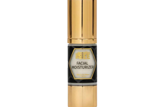 Generation Bee Facial moisturizer bottle with gold and black design