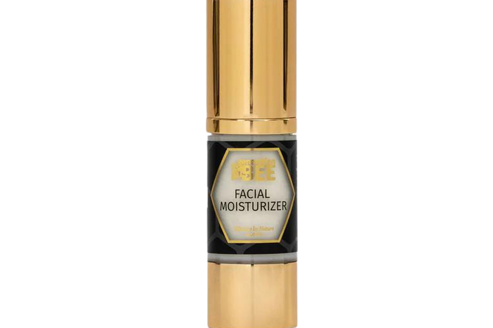 Generation Bee Facial moisturizer bottle with gold and black design