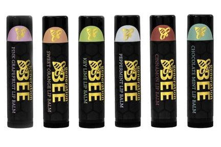 Set of six lip balm tubes with Generation BEE logo